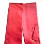 Women's Fingerless Red Genuine Leather Handmade Semi-Long Gloves Arm Warmers