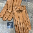 Handmade Knitted Genuine Napa Brown Leather Gloves For Women Handmade Knitted Genuine Napa Brown Leather Gloves For Women