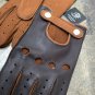 Women's Handmade Driving Leather with Removable Strap Gloves Black & Brown