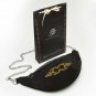 Black Suede Leather Adjustable Waist Bag Purse Belt Pouch