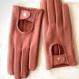 Women's Red-Brown Gloves for Driving Handmade Napa Leather