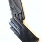Women's Black Handmade Lambskin Soft Leather Driving Gloves