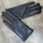 Women's Black Handmade Lambskin Soft Leather Driving Gloves