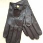 Dark Brown Genuine Lambskin Leather for Men Driving Gloves Handmade