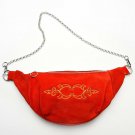 Suede Red Leather Adjustable Waist Bag Purse Belt Pouch Suede Red Leather Adjustable Waist Bag Purse Belt Pouch