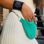Suede Leather Adjustable Yellow Waist Bag Purse Belt Pouch