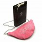Women Suede Leather Adjustable Small Purse Handmade Pink Waist Bag