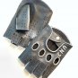 Women's Half Finger Personalized Gloves Black Deerskin Fingerless for Driving