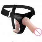 Double Dildo Strap on Harness, Super Soft Silicone Dong, Realistic Penis