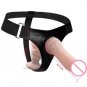 Double Dildo Strap on Harness, Super Soft Silicone Dong, Realistic Penis