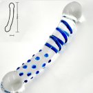 Double ended Pyrex Glass Dildo artificial dick male anal butt plug adult masturbator sex toys