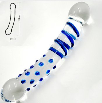 Double ended Pyrex Glass Dildo artificial dick male anal butt plug adult masturbator sex toys