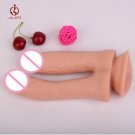 double penetration anal dildo strapon silicone sex toys for vagina and anal