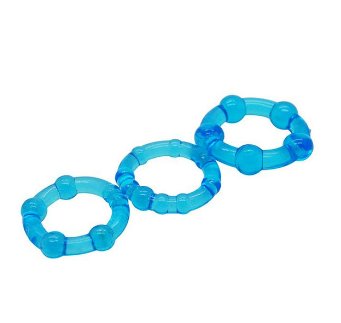 Beaded Triple Time Delay Penis Rings Cock Rings Set for Man