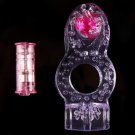 Vibrating Penis Rings Clit Dual Cock Ring Stretchy Delay Sex Toys for Men