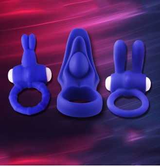 Penis Rings Clit Dual Vibrating Cock Ring Sex Toys, Delay Ejaculation