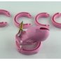 Silicone pink male chastity device cock cage with five penis ring male chastity belt