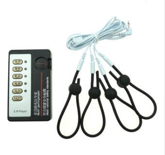Electro  shock Male Chastity Device Penis Rings, Silicone Penis Time Delay Enlargerment Cock Ring
