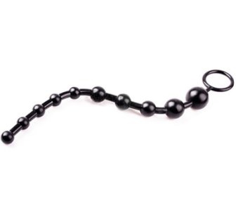 10 Ball Flexible Silicone Anal Butt Plug Virginal Massage Beads Dildo Sex Toy