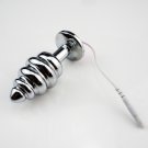 Medical thread electric shock butt plug metal anal plug electro shock sex toys for couples