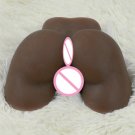 Real  Full Silicone Solid 3D Sex Dolls , Black Mini Ass with Lady Vagina Anus, Male Adult Dolls