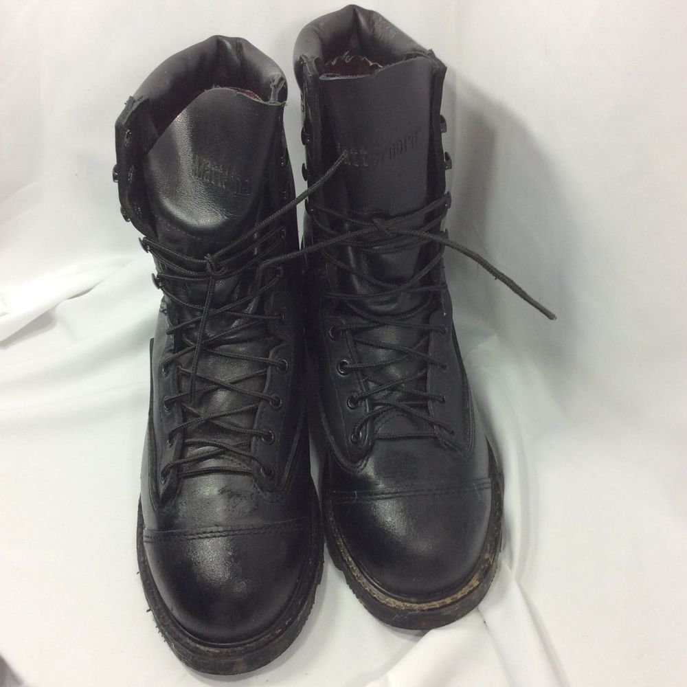 MEN'S MATTERHORN BLACK MILITARY COMBAT BOOTS SZ 8W GORE-TEX MADE IN USA ...