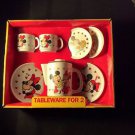 Vintage Minnie Mickey Mouse Plastic Tea Set Disney Mint In Box And Original Ship