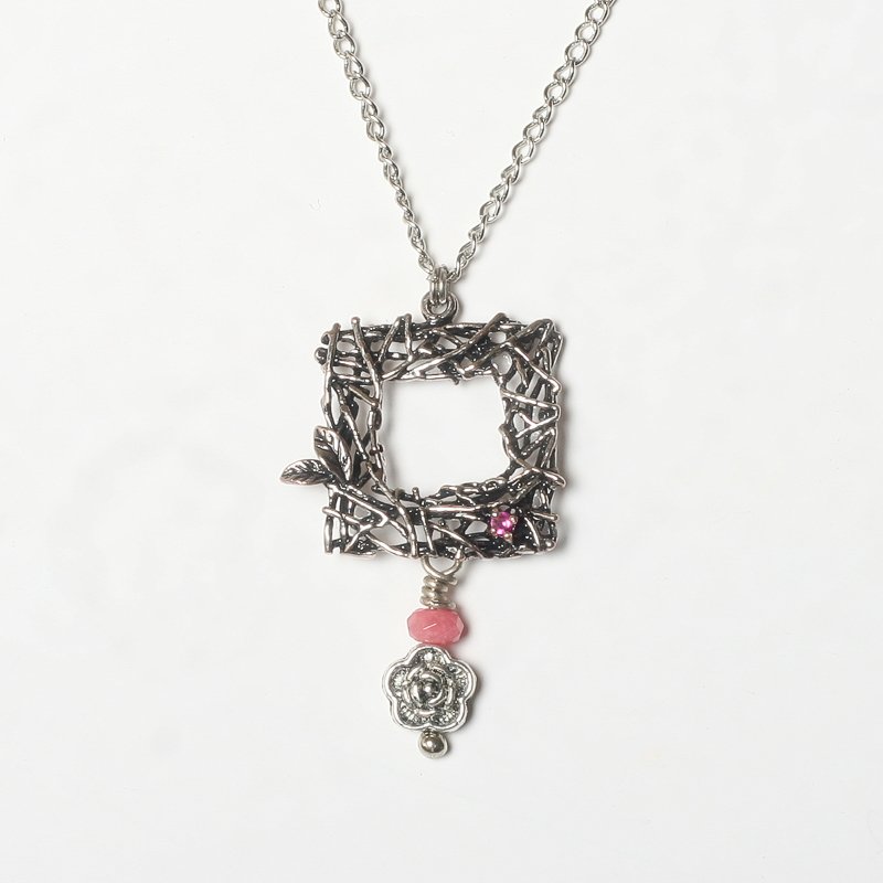 Necklace ruby quartz