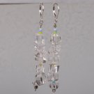Sterling silver earrings rock crystal