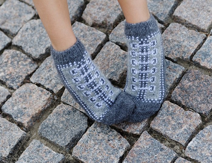 Women M Wool Warm Ankle Socks Reindeer Thick