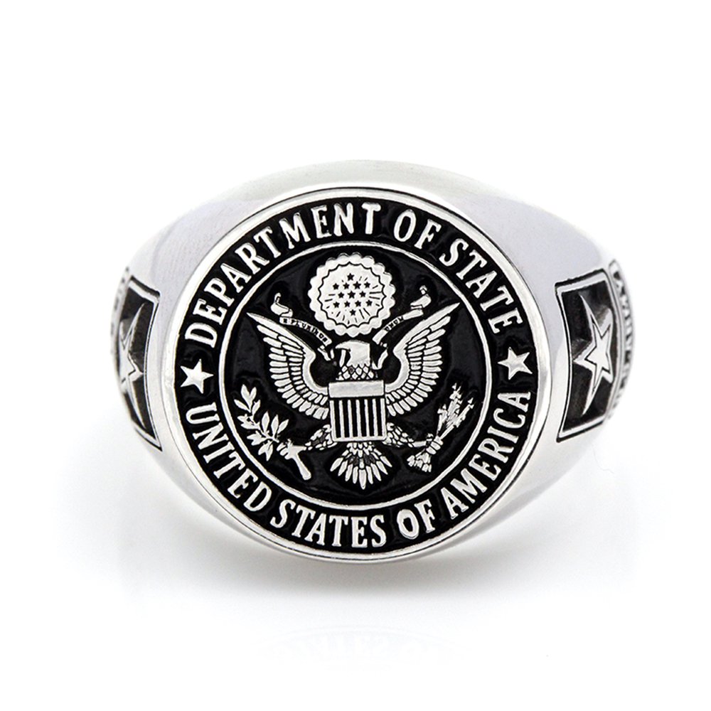 United States America US Army Military Real 925 Sterling Silver Ring Custom Souvenir ring