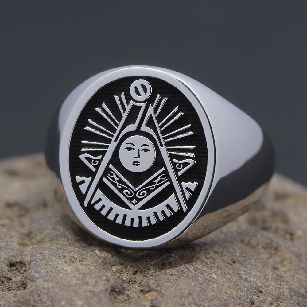 Vintage Past Masters Mason Masonic Fraternity Sterling Silver Ring