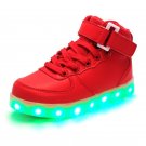 7 Colors LED Light-Up Couple Womens Mens Sport Shoes Red Sneakers