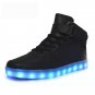 7 Colors LED Light-Up Couple Womens Mens Sport Shoes Black Sneakers