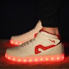 7 Colors Usb Charging LED Shoes Flashing Sneakers Black White