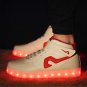 7 Colors Usb Charging LED Shoes Flashing Sneakers Black White