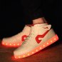 7 Colors Usb Charging LED Shoes Flashing Sneakers Black White