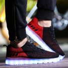 A Couple Of Fluorescent Shoes LED Shoes Usb Shoes Black Luminous Coconut