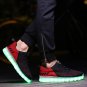 A Couple Of Fluorescent Shoes LED Shoes Usb Shoes Black Luminous Coconut