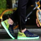 Light Up Shoes For Adults Usb Charging Sneakers Black Green
