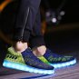 Light Up Shoes For Adults Usb Charging Sneakers Black Green