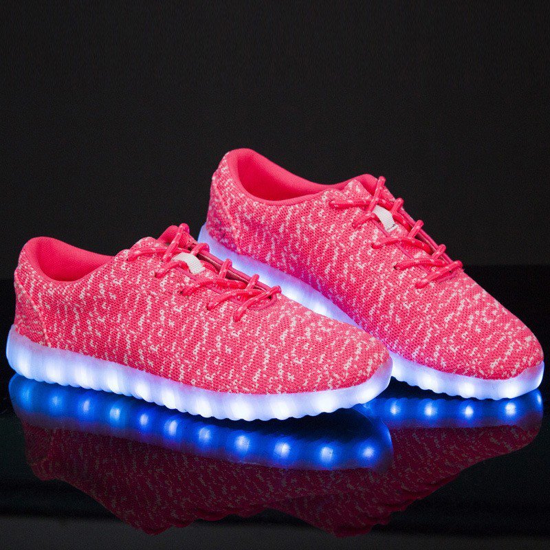 7 Color Light Up Shoes With Usb Charging Red