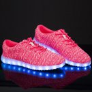 7 Color Light Up Shoes With Usb Charging Red