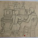 Tourte Suzanne-Pencil Drawing on Paper Stamped and Hand Signed