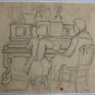 Tourte Suzanne-Pencil Drawing on Paper Stamped and Hand Signed