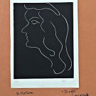 Matisse Henri Variation on a profile II Original engraving initials Hand signed