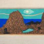 Fumio Kitaoka Woodblock Hand signed + &Atilde;�preuve d'artiste 1960 Woodcut 4 colores