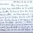 Raymond Muelle-Personal handwritten letter signed 1979 VERY RARE