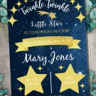 Personalized Twinkle Star Baby Shower Invite