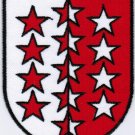 Canton of Valais Coat of Arms Switzerland Swiss Confederation Iron On Embroidered Patch 2.5x3